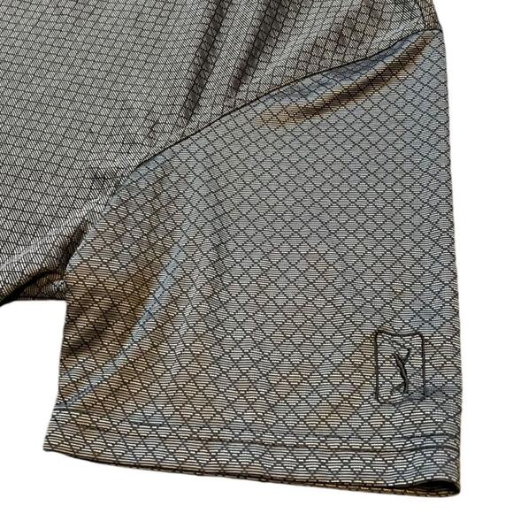 PGA TOUR Men's Diamond Mosaic-Print Polo‎ Shirt Grey Black Size XXL - Picture 9 of 11